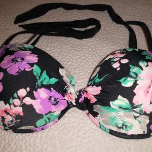 Floral bikini top